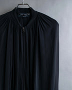 "GUCCI" Balloon draping design zip-up silk blouson