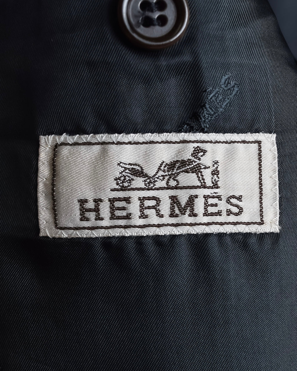 "HERMES" Pinstripe relaxed tailored jacket