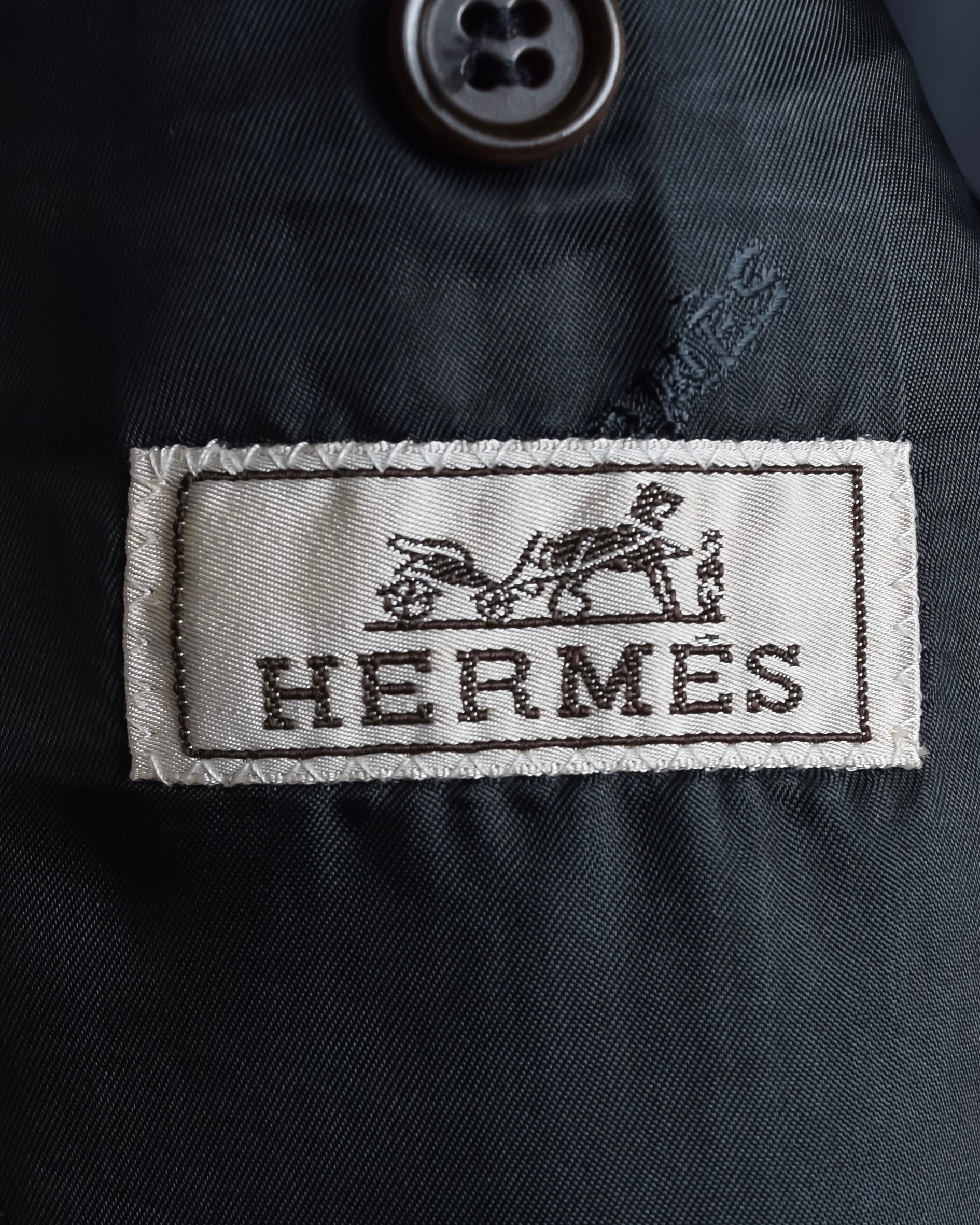 "HERMES" Pinstripe relaxed tailored jacket