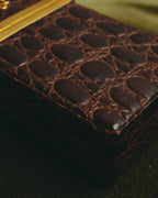 "Christian Dior" 70's-80's Croc embossed cigarette case set