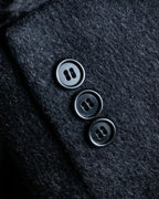 "Vintage brushed texture oversized mid-length chester coat"