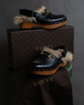 "GUCCI" Horsebit design Princetown heeled loafers