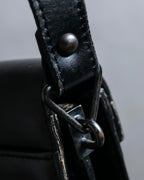 "YVES SAINT LAURENT" Crocodile embossed combination design leather bag