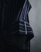 "Maison Margiela" 2021AW piped striped lounge shirt