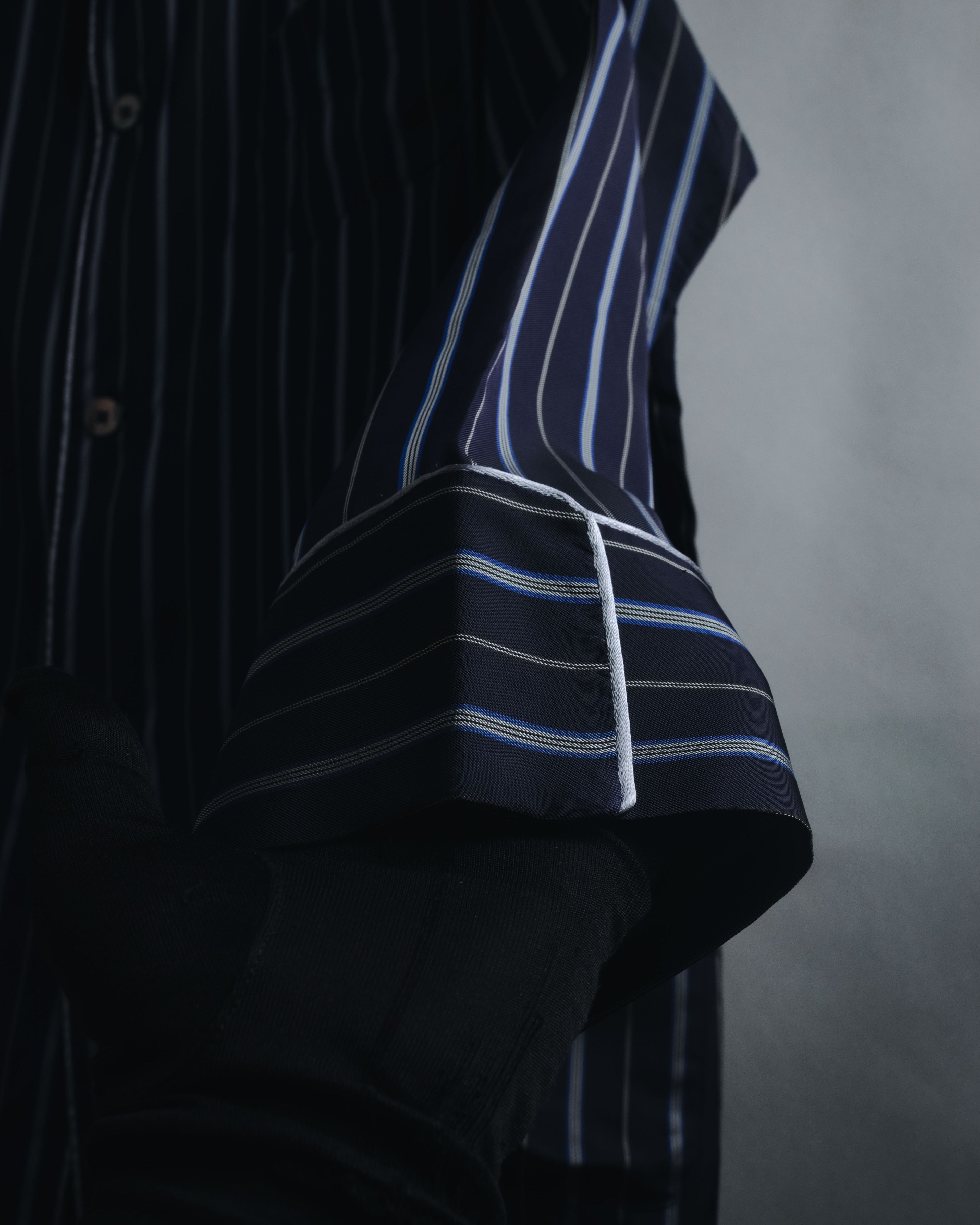 "Maison Margiela" 2021AW piped striped lounge shirt