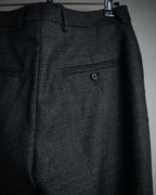 “CELINE” Post-2018 Glen check wool tailored trousers