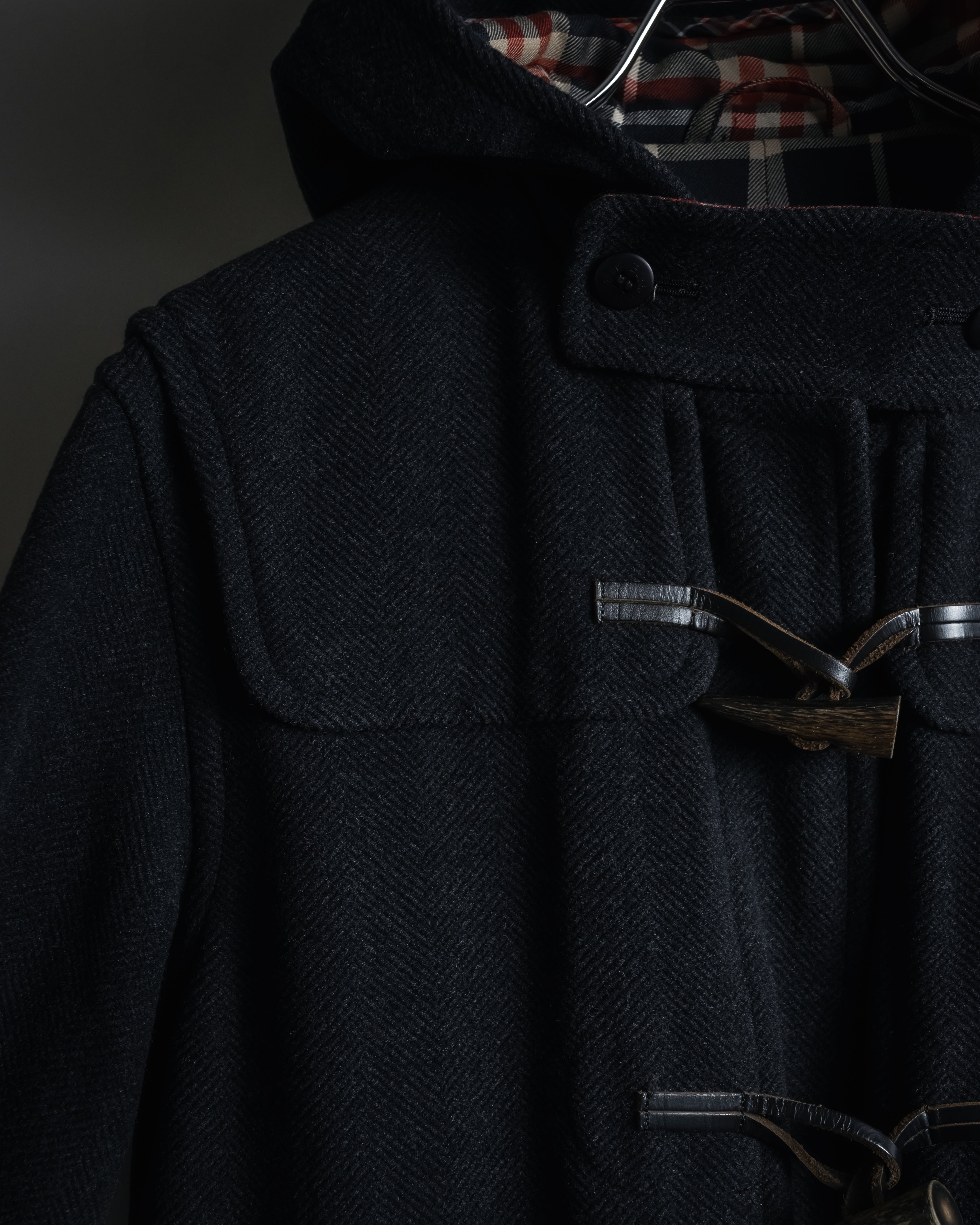 BURBERRYS - Duffle Coat - Navy - 7AR - 1990s Heritage Check Lined
