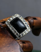 "CHANEL" 00s' rhinestone design ring