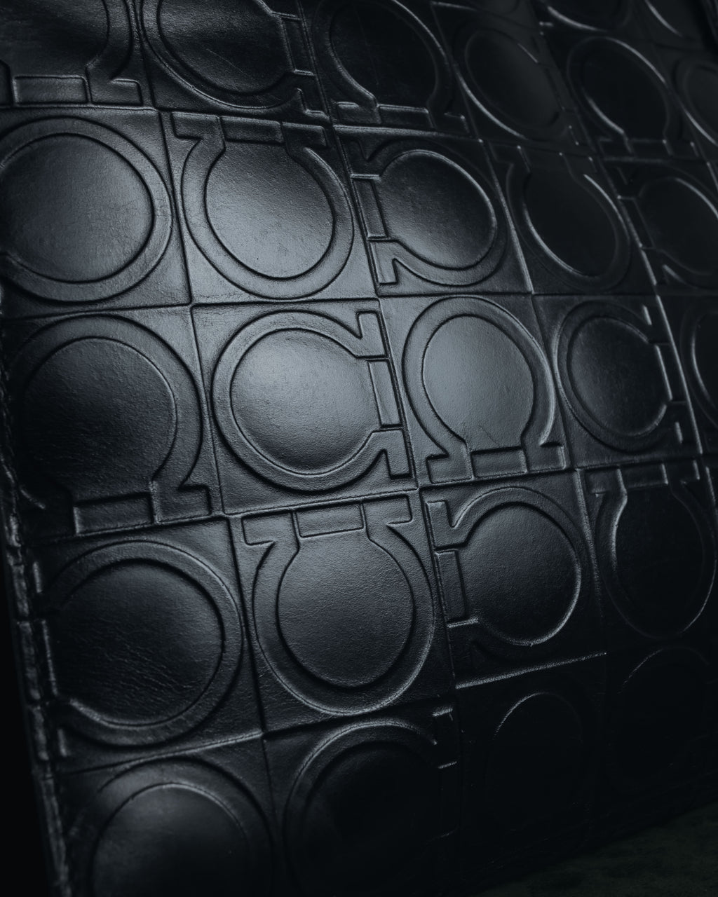 "Salvatore Ferragamo" Late 90’s Gancini embossed leather tote bag