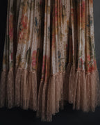 "RED VALENTINO" 19-20’s Floral pleated skirt with tulle hem