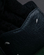 "MAISON MARGIELA" Grained leather envelope compact wallet