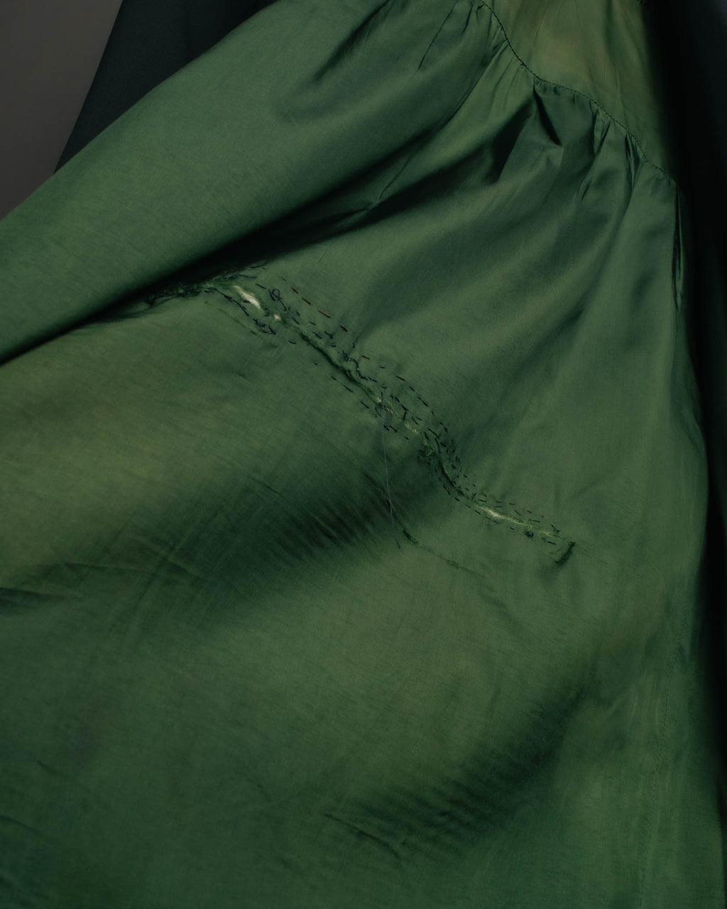–SPECIAL– "CELINE" 80's Elegant belted double breasted long coat