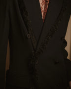 –SPECIAL– "Christian Dior"
98SS fringed peak lapel double breasted jacket