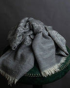 "GUCCI" GGpattern silk blend fringe stole