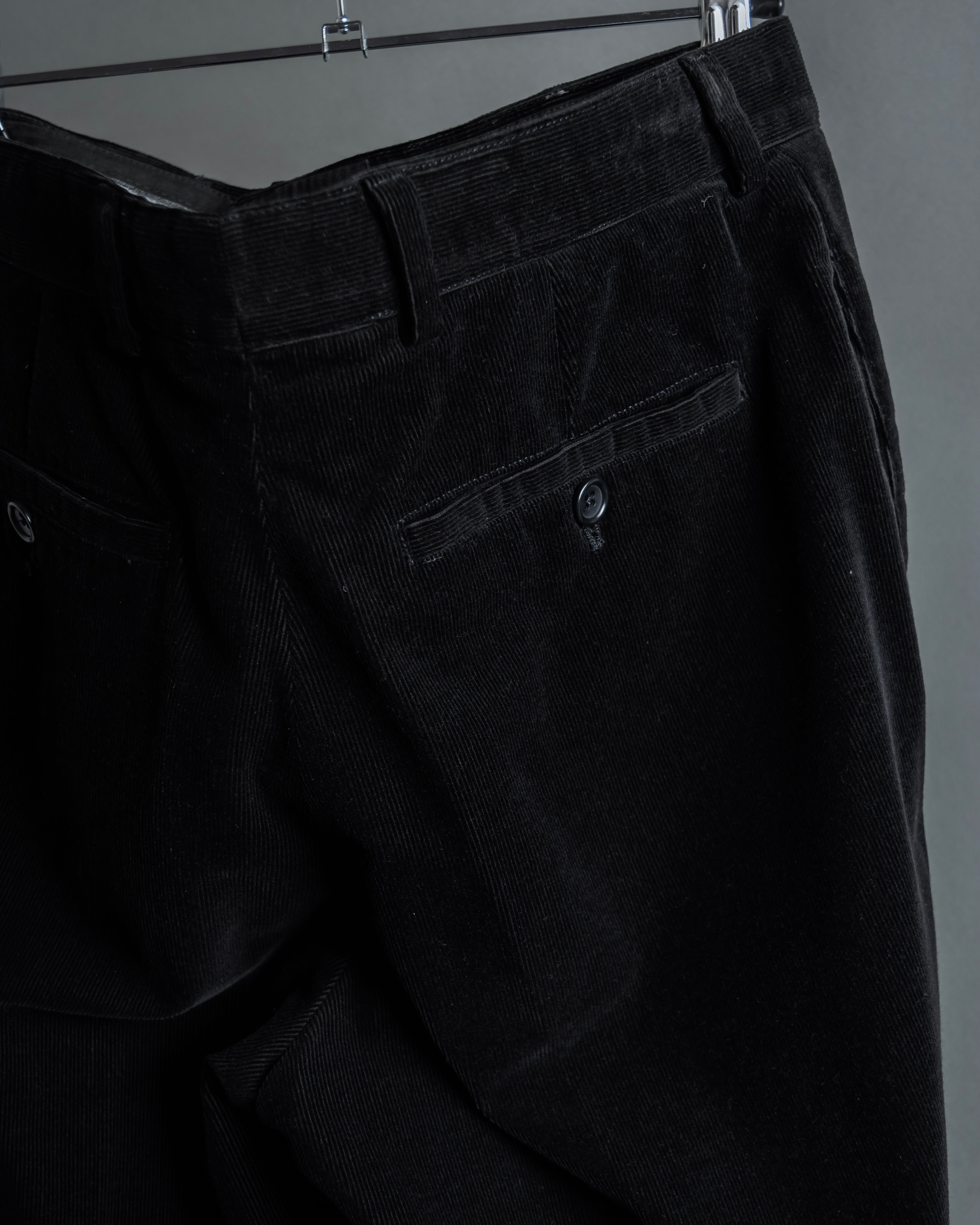 "ARMANI COLLEZIONI" Black corduroy relaxed set up