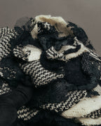 -SPECIAL- “VALENTINO” 00’s houndstooth lace flower corsage