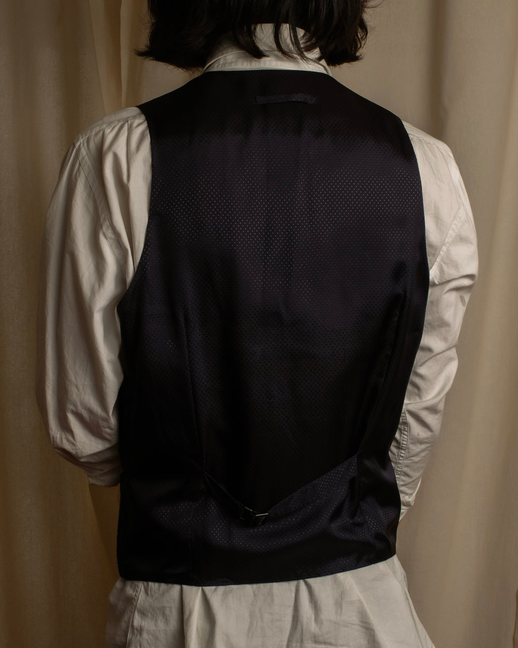 "JEAN PAUL GAULTIER" 90's Geometric lace design tailored vest