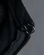 "LIMI feu" Knitted lace design belted sleeveless dress