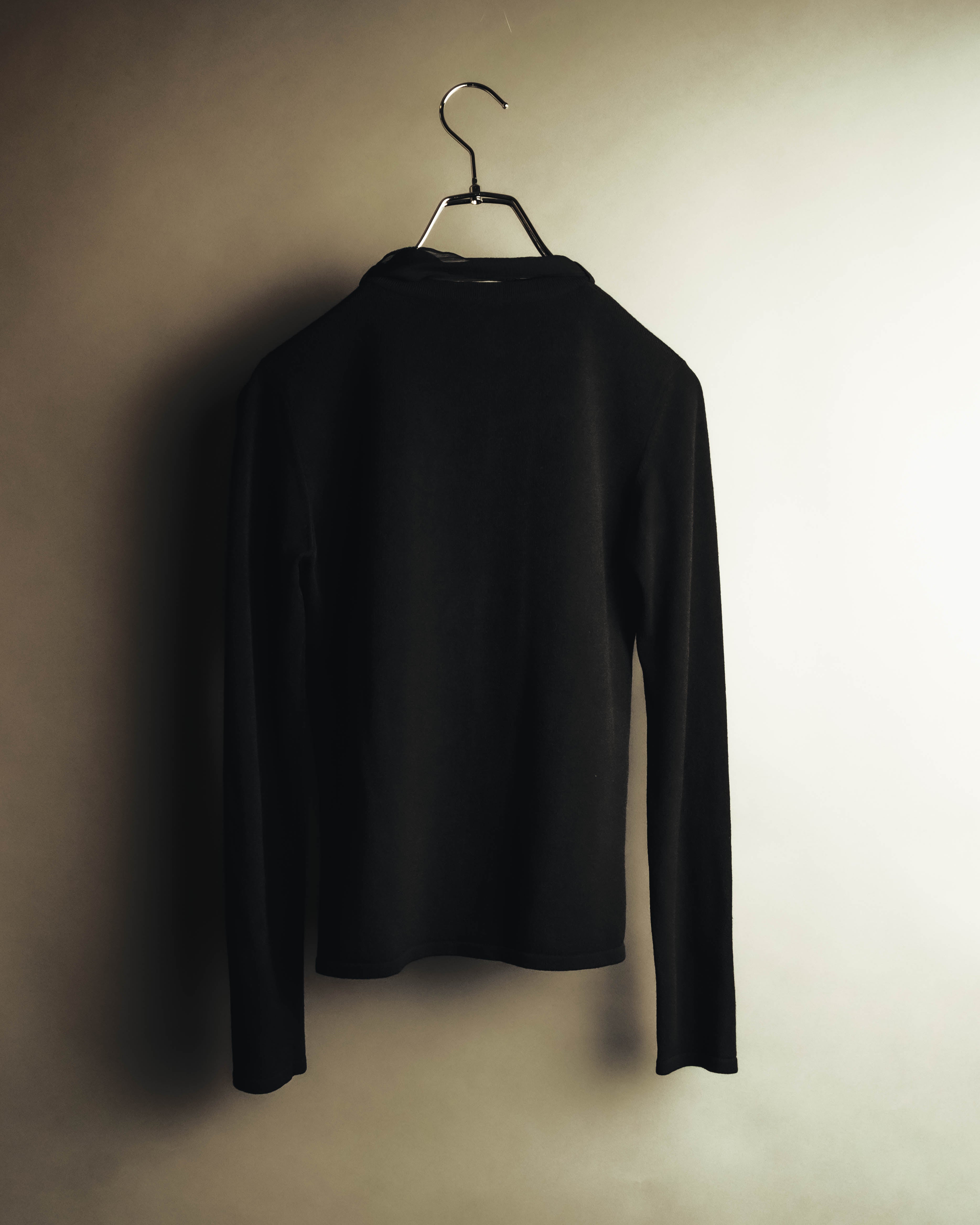 -SPECIAL- "CHANEL" 04AW Sheer bow-tie knit top