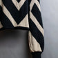 "BALMAIN" Geometric pattern turtleneck ribbed knit pullover