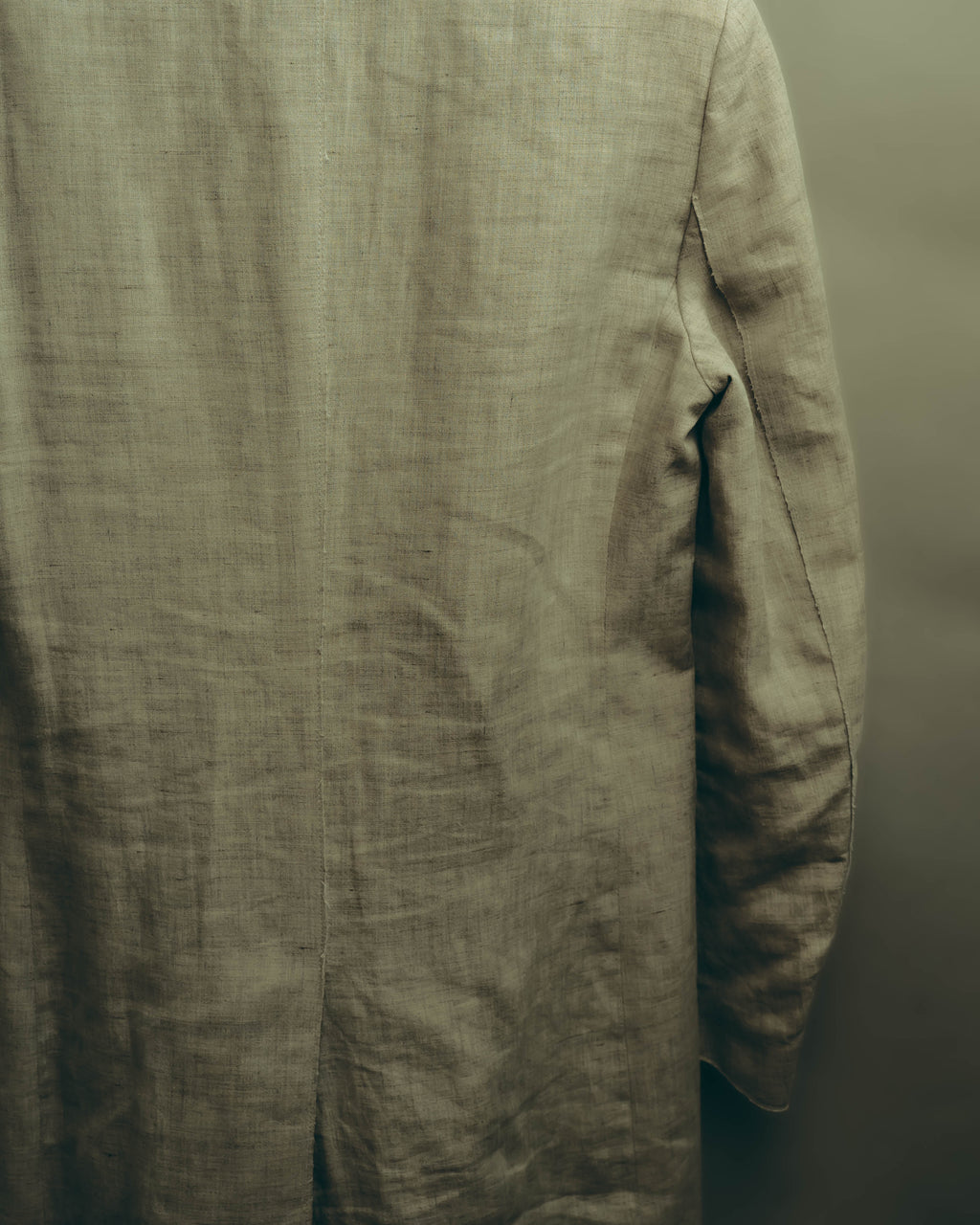 -SPECIAL- “Maison Martin Margiela” 2014SS raw-edge linen tailored jacket