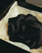 "CHANEL" 80's-early 90's Sculptural camellia brooch
