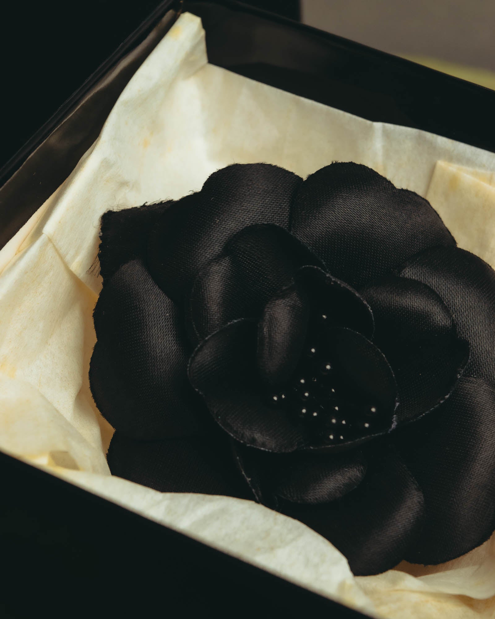 "CHANEL" 80's-early 90's Sculptural camellia brooch