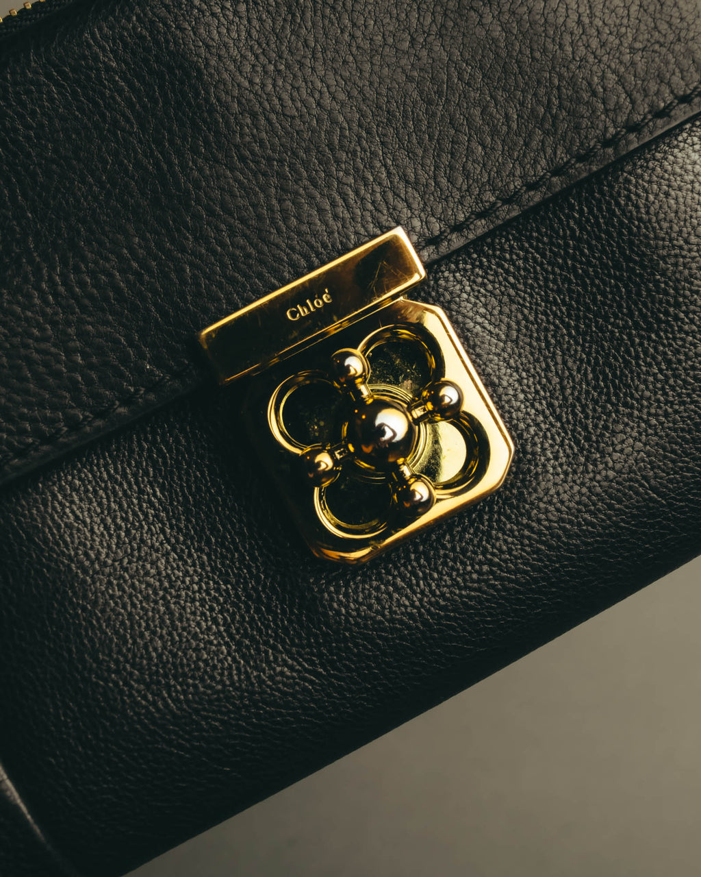 "Chloé" 2010's Black leather long wallet
