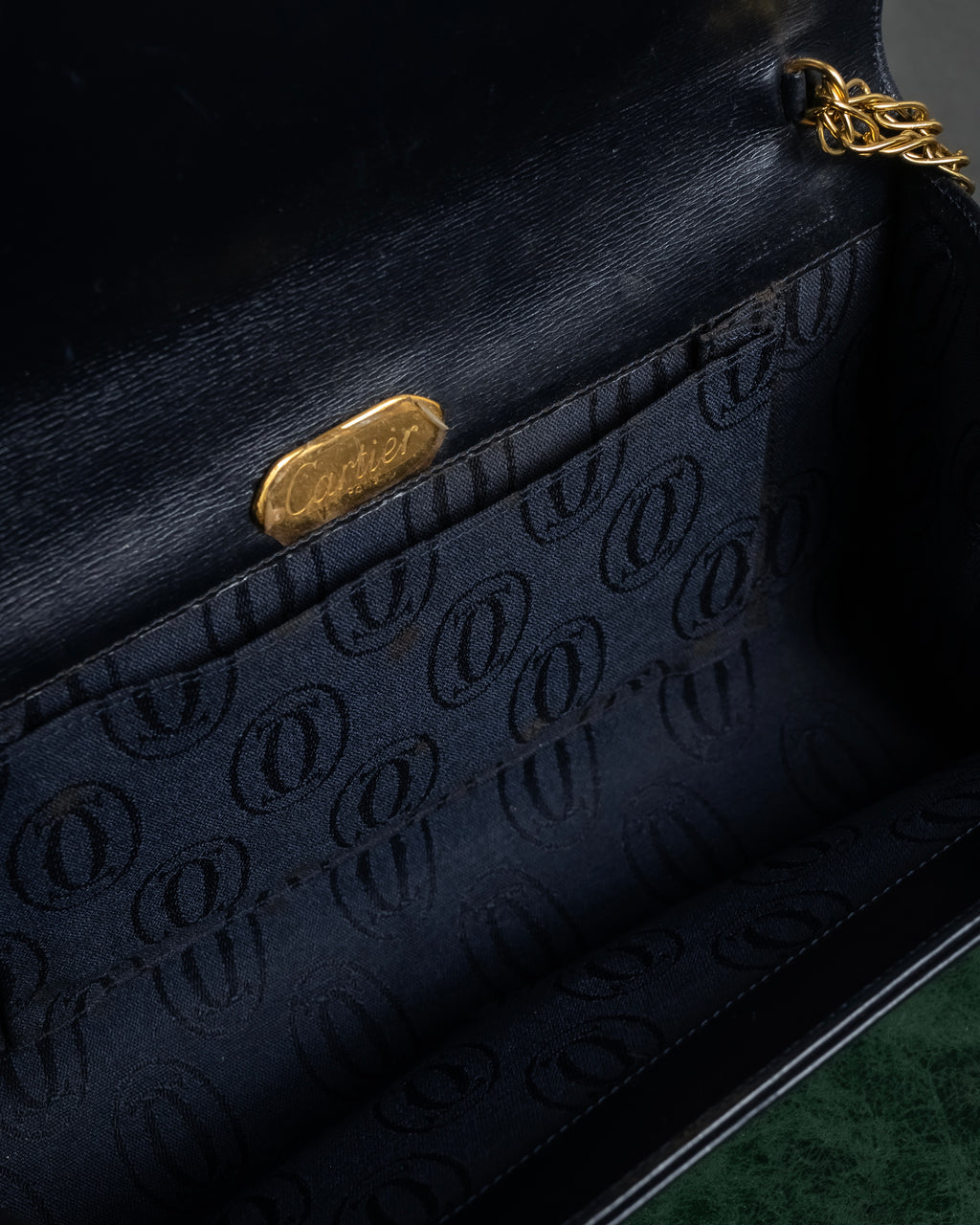 "Cartier" 80’s-90’s sculptural clasp chain shoulder bag