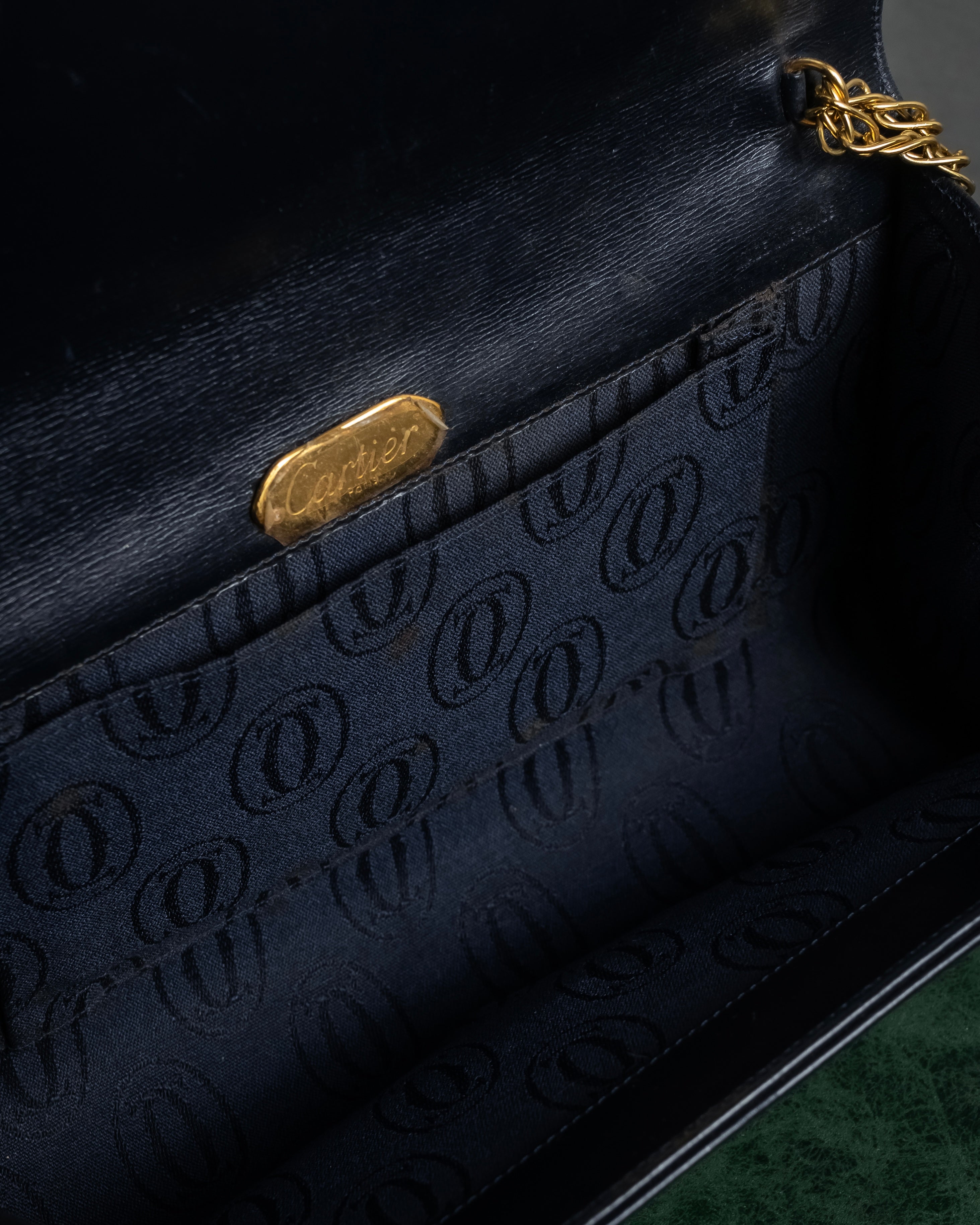 "Cartier" 80’s-90’s sculptural clasp chain shoulder bag