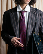 "HERMES" Geometric pattern silk necktie