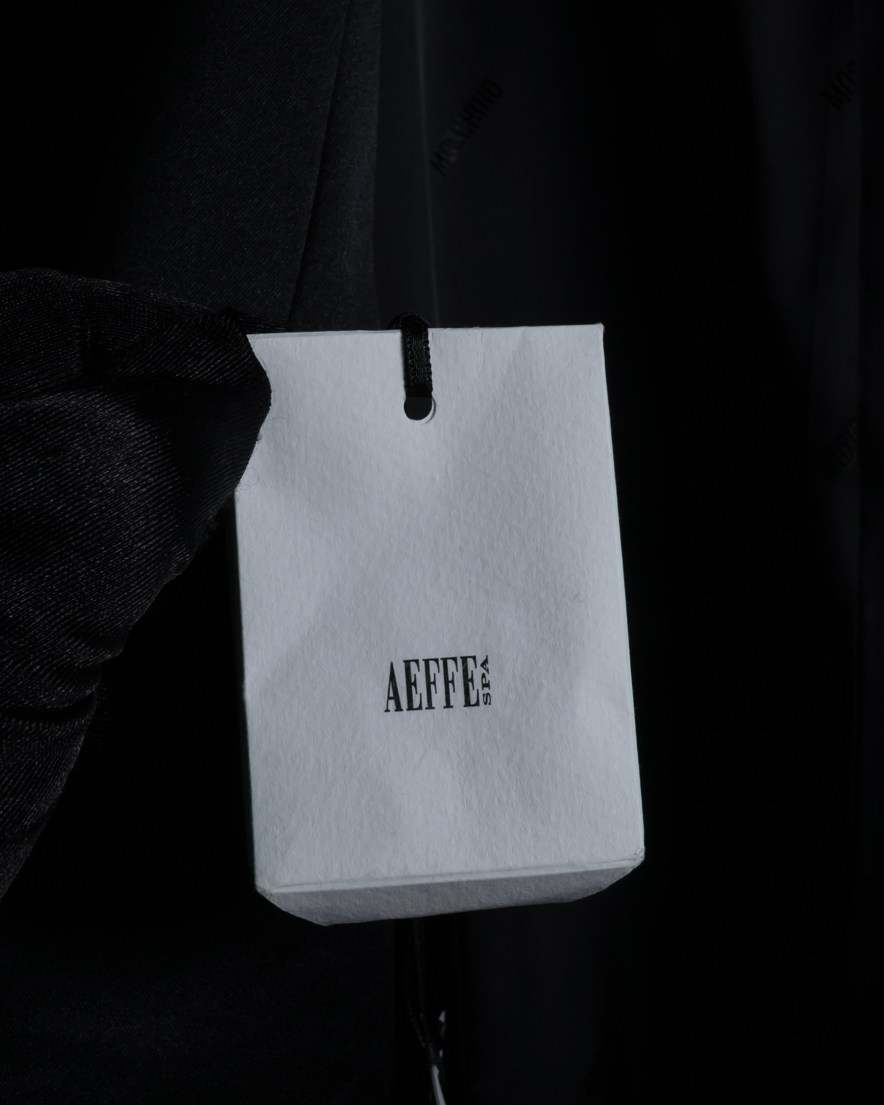 “MOSCHINO” Satin lapel double-breasted tuxedo jacket