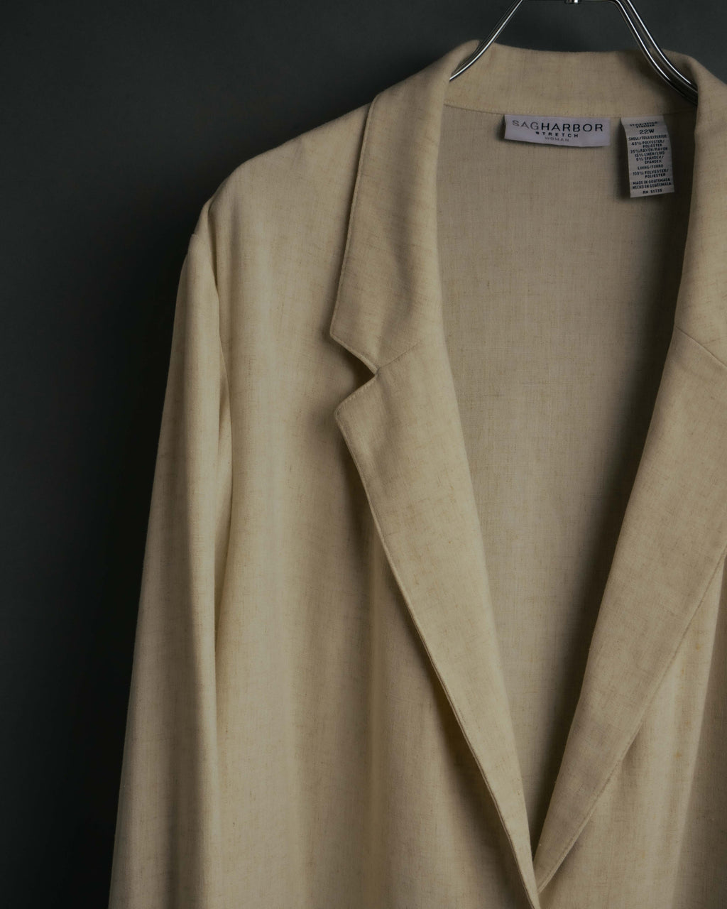 -MOOD Vintage Collections- 90’s-00’s Single button linen blend jacket