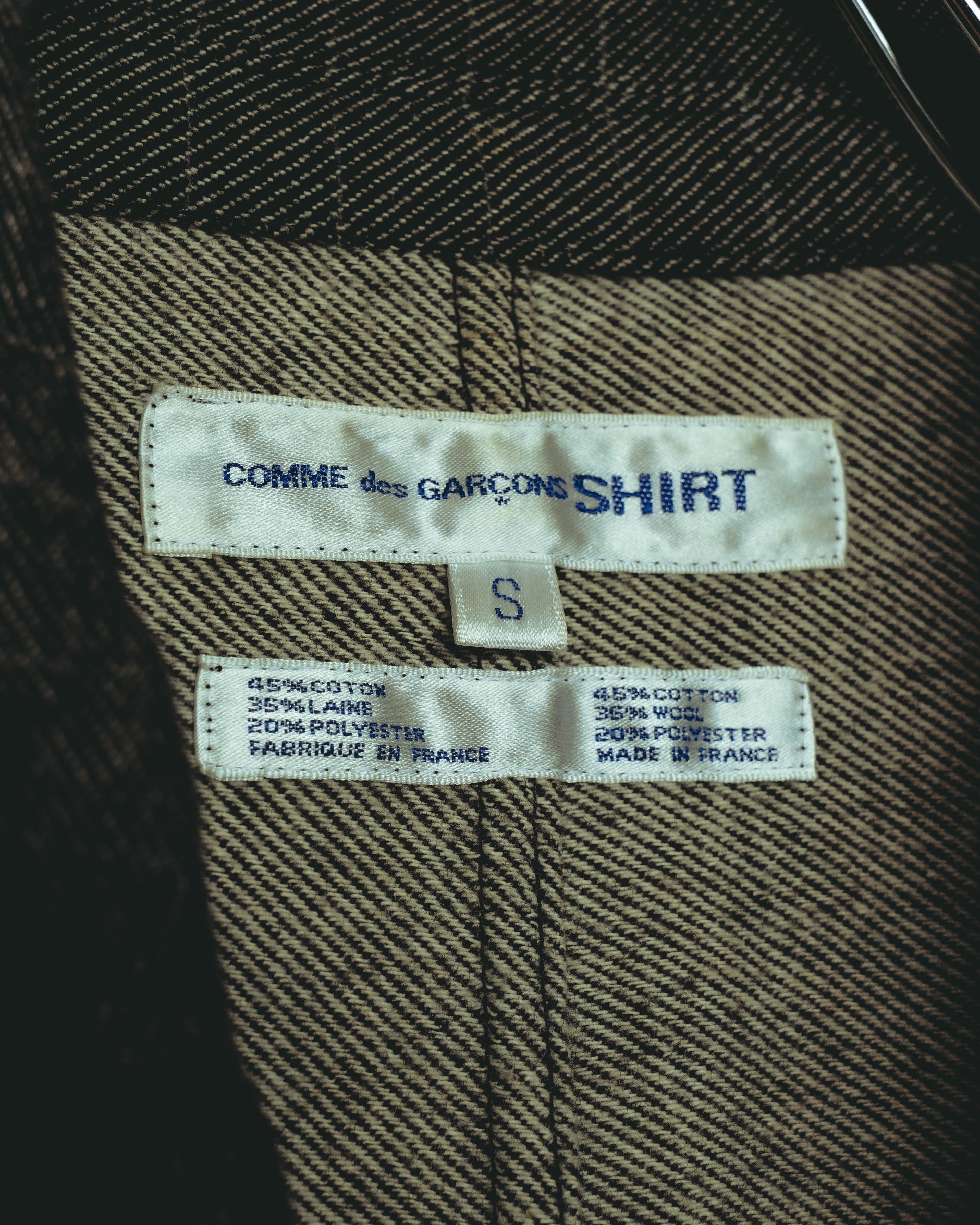 “COMME des GARÇONS SHIRT” 2000's- layered pocket print tailored jacket