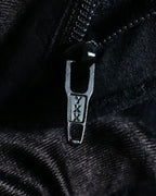 "ISSEY MIYAKE FETE" Fabric change stripe pattern wide slacks