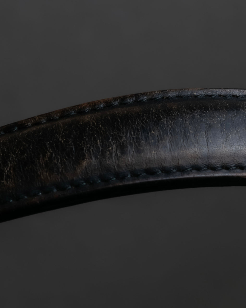 "PRADA" Aged metal parts design leather hand bag