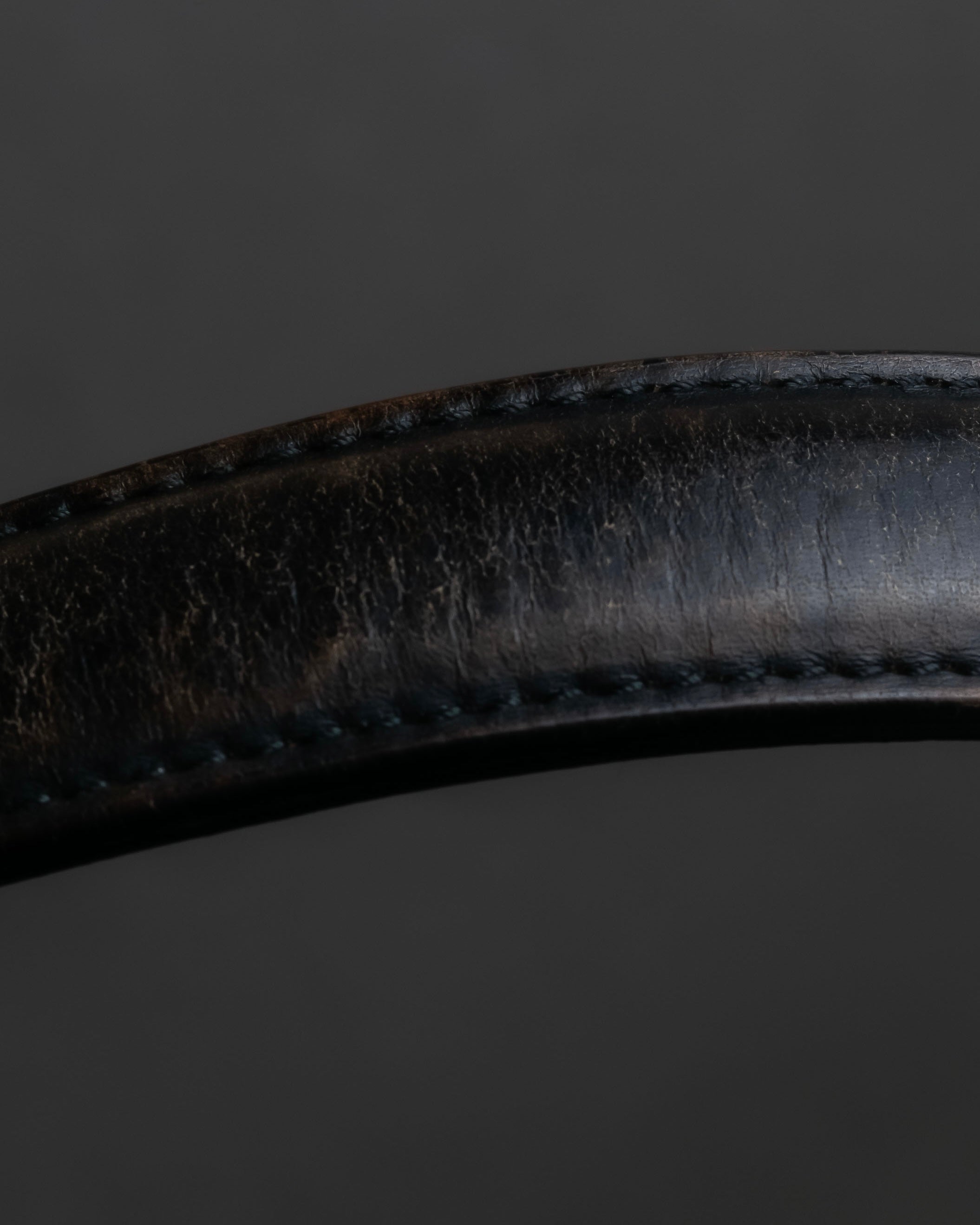 "PRADA" Aged metal parts design leather hand bag