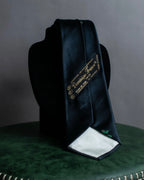 "DOMINIQUE FRANCE" Rose flower pattern silk necktie