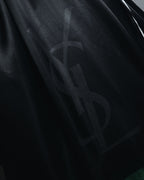 "YVES SAINT LAURENT" 2008-2012 Muse to icon clasp leather and canvas top handle bag