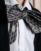 "GUCCI" Cord embroidery glossy necktie