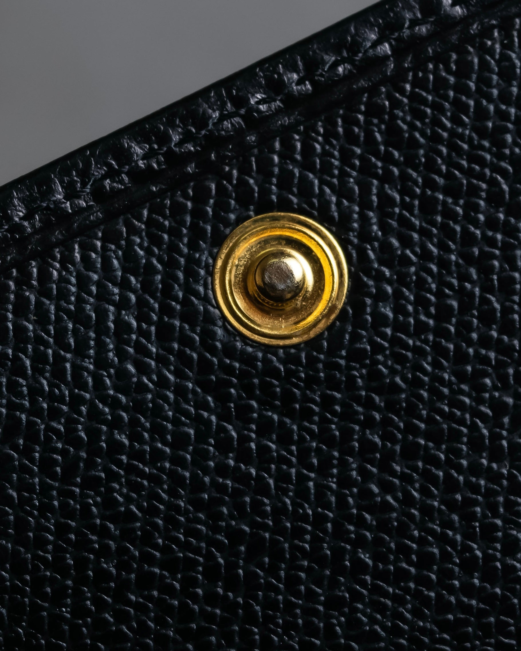 "YVES SAINT LAURENT" Cassandra logo engraved leather bi-fold wallet