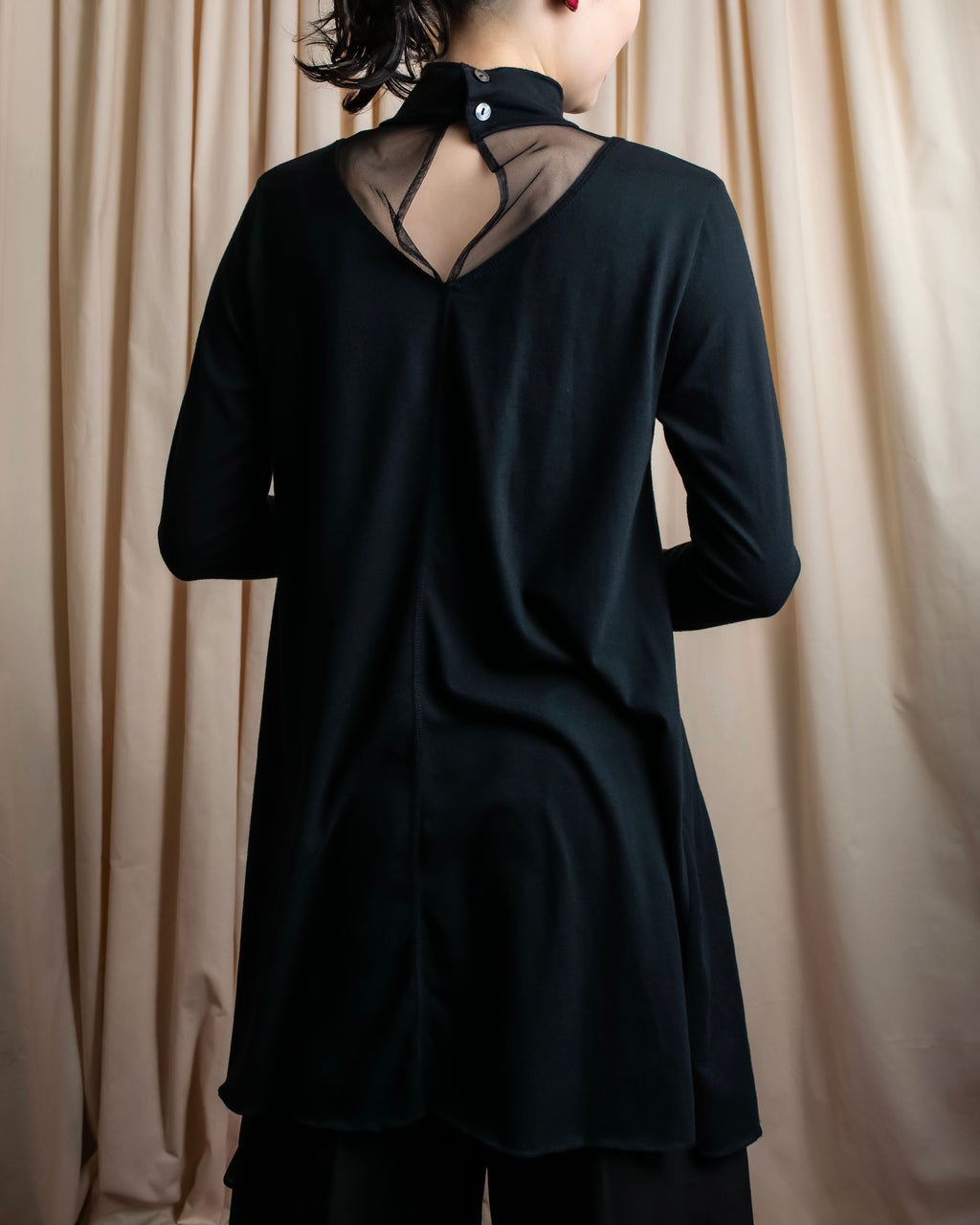 "JUNIOR GAULTIER" Sheer layered tie detail dress