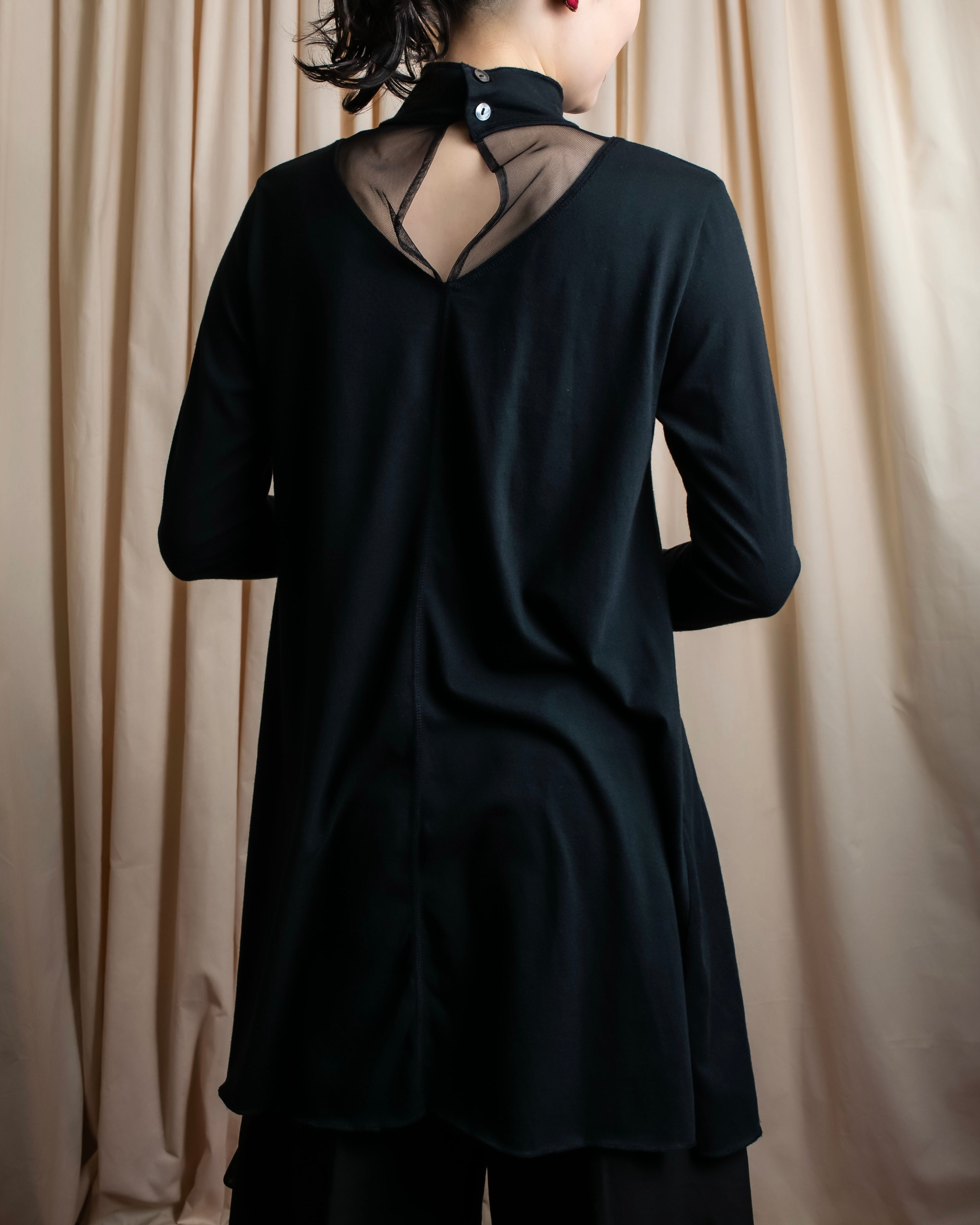 "JUNIOR GAULTIER" Sheer layered tie detail dress