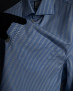 "GUCCI" Michele period brand code embroidered striped shirt