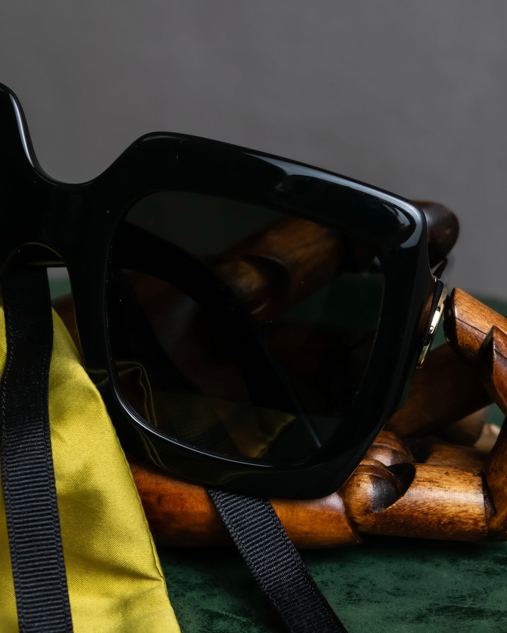 "GUCCI" GG medallion design square frame sunglasses