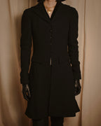 –SPECIAL– "CHANEL" 04SS sculpted princess-line wool crepe coat