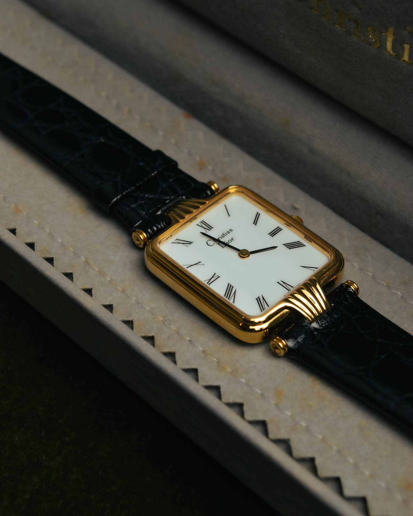 -SPECIAL- "Christian Dior" 90's Classic square quartz watch with Roman dial