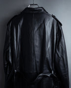 "DURBAN" Double zipper sheepskin leather coat