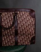 "Christian Dior" Trotter monogram jacquard boston bag