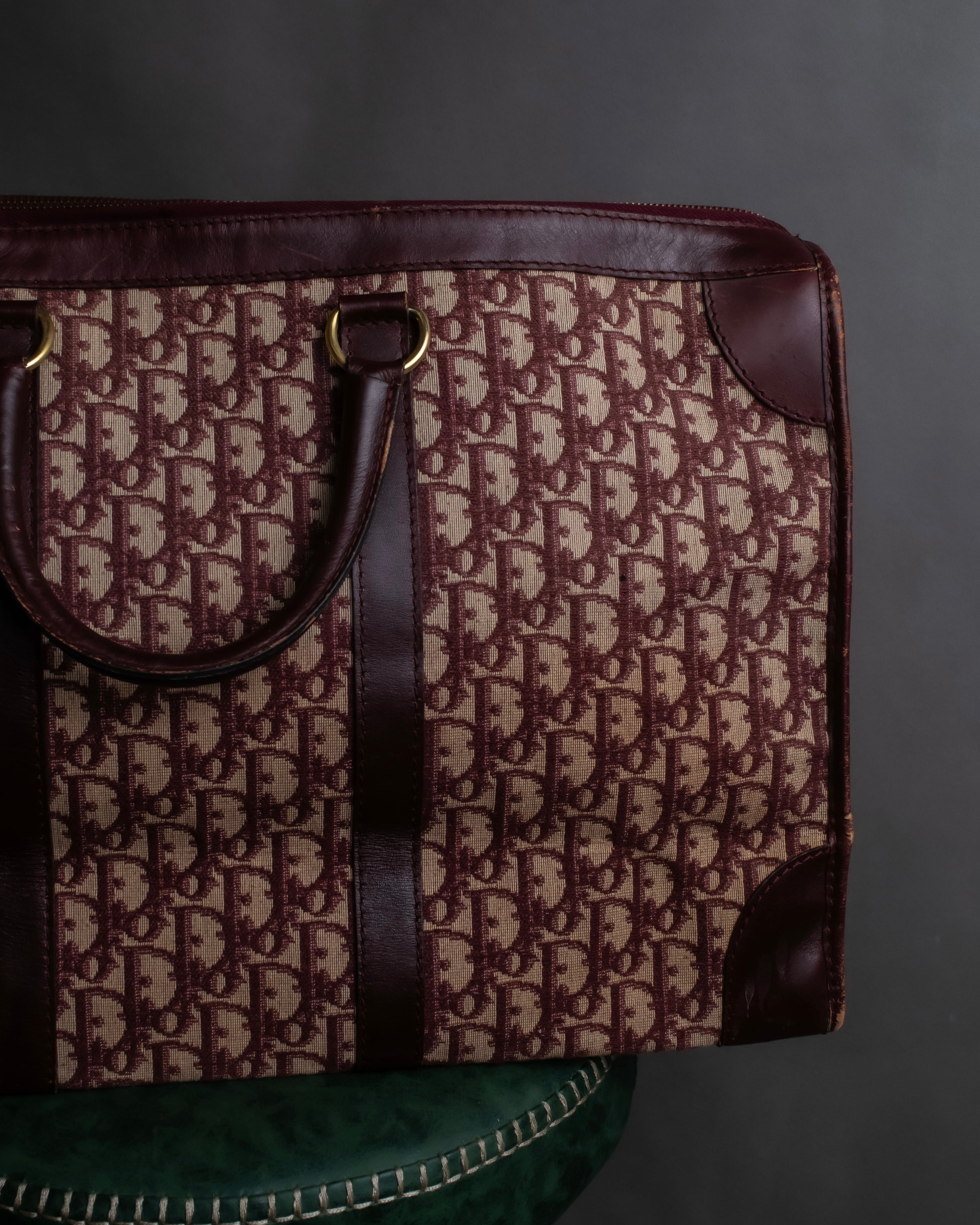 "Christian Dior" Trotter monogram jacquard boston bag